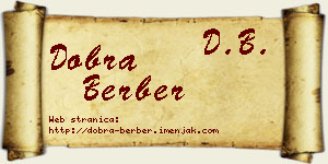 Dobra Berber vizit kartica